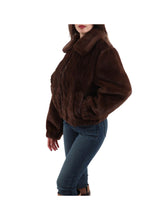 LIU.JO WHITE Liu Jo Bomber in teddy con trecce Cioccolato Cioccolato